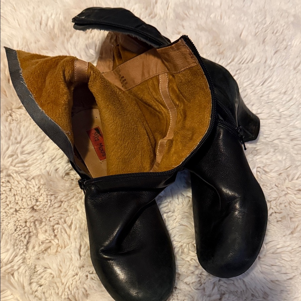 Miz Mooz Black Heeled Boots